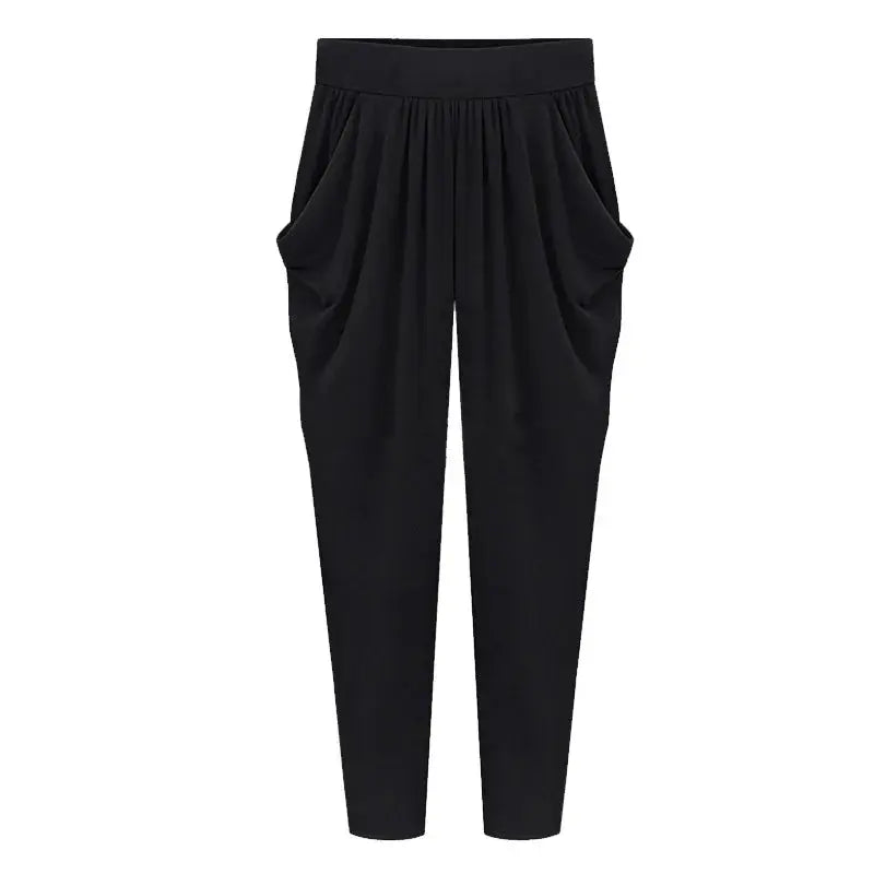 Summer Womens Harem Pants High Waist Loose Straight Ankle-length Pants Comfortable Casual OL Capris  Pre2brand