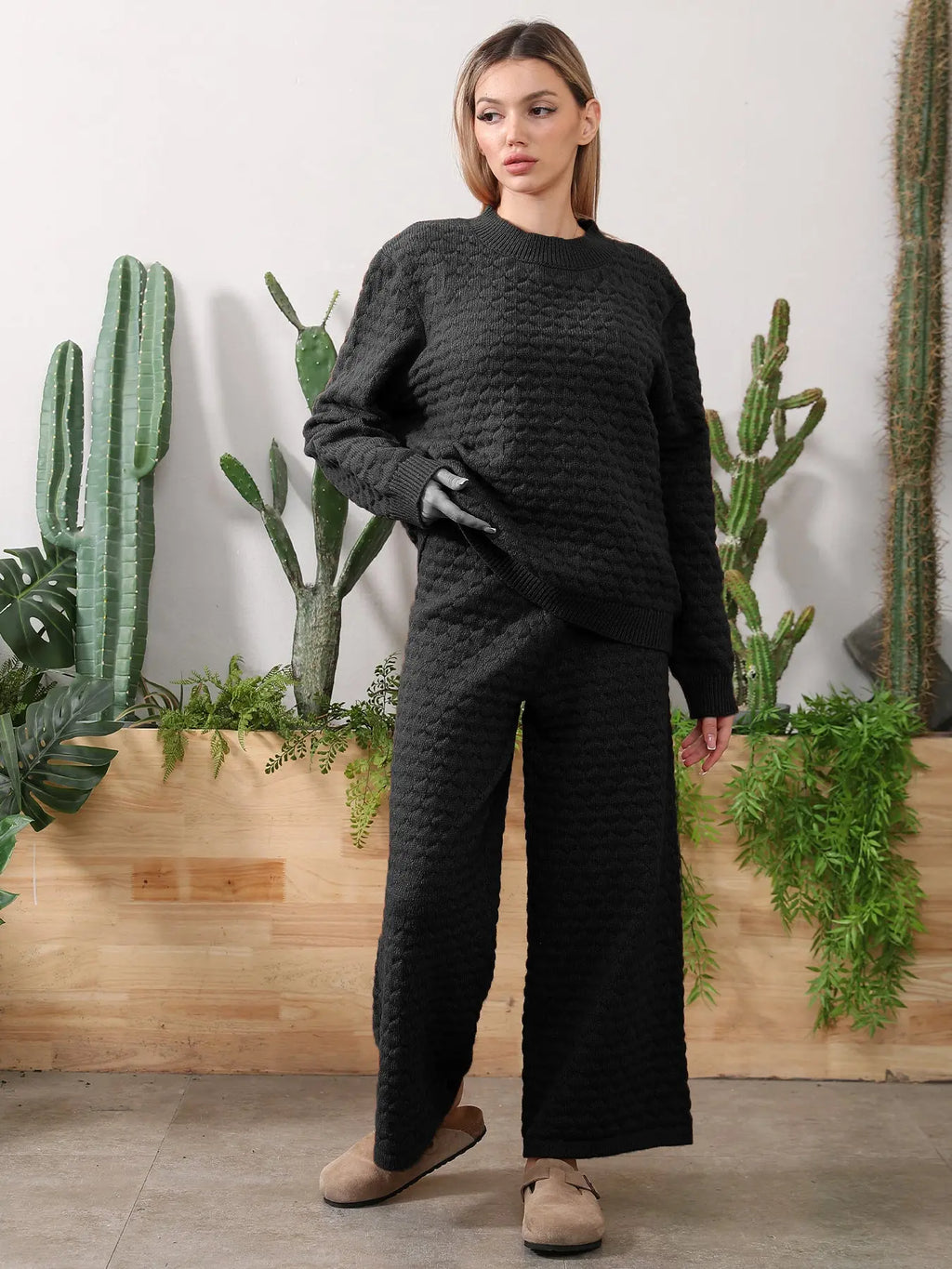 Sweater Knitwear Home Clothing Women's Set - Pre2brand