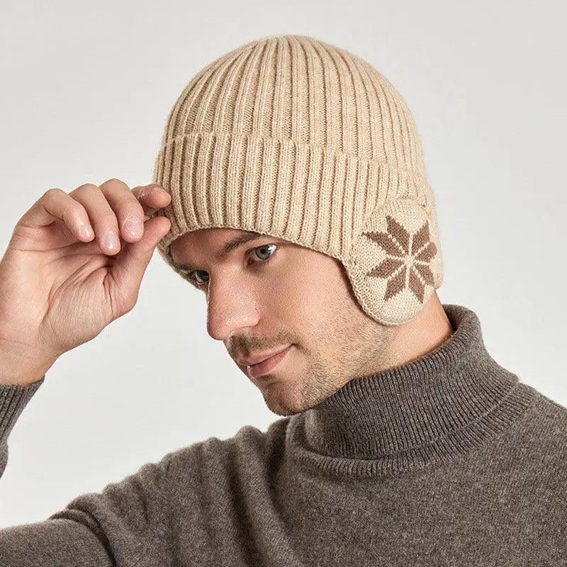 Thermal Knitting Woolen Cap Men's Fleece-lined Thickened Winter Trending Products - Pre2brand