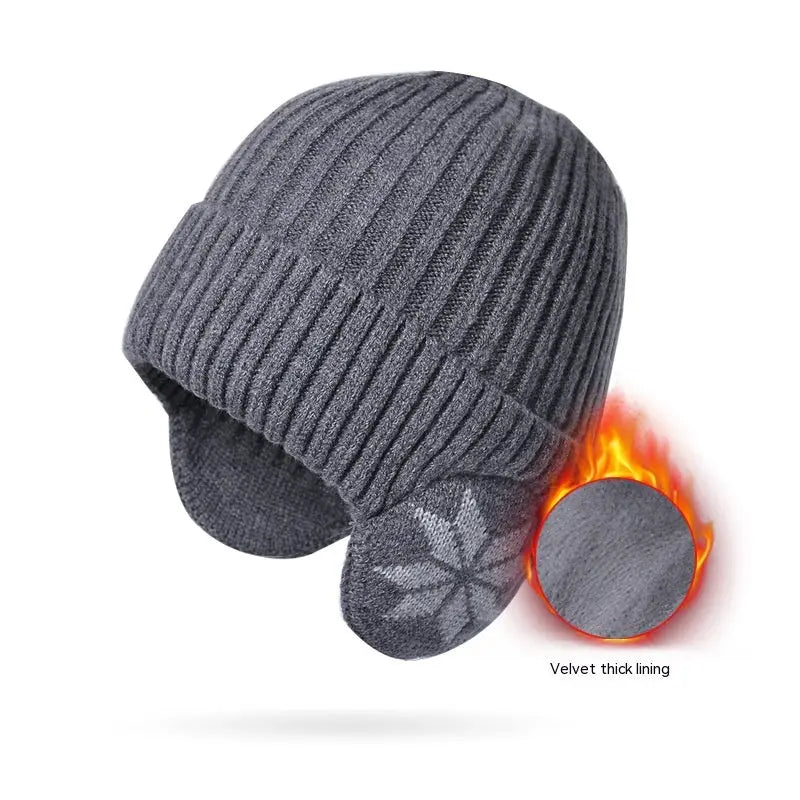 Thermal Knitting Woolen Cap Men's Fleece-lined Thickened Winter Trending Products - Pre2brand