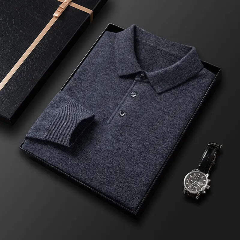 Thickening Men's Pure Wool Sweater Long Sleeve Knitting Shirt  Pre2brand Fashion-Gray-110-Yards
