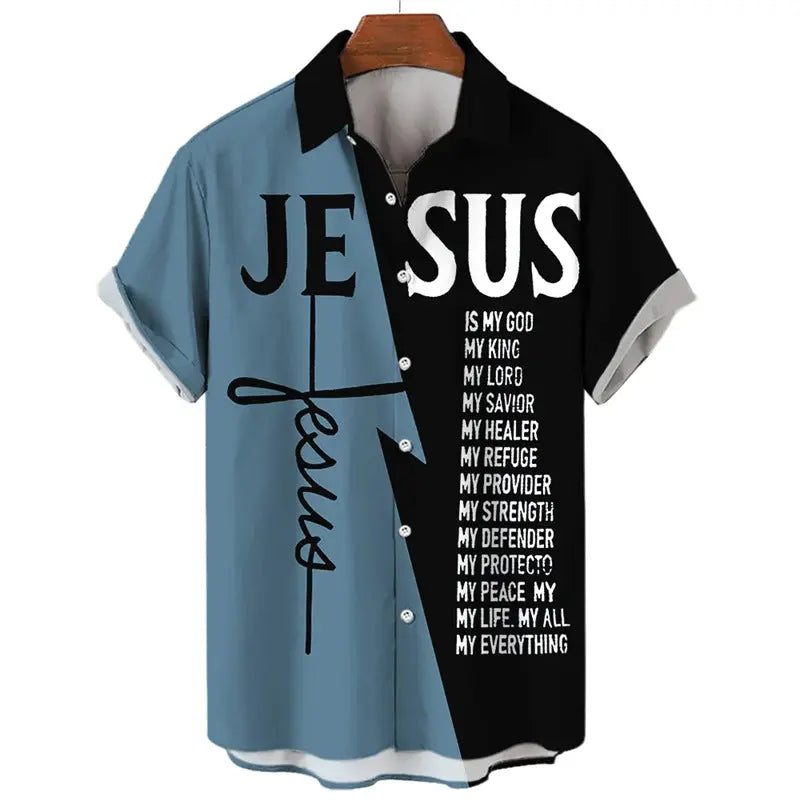 Trendy Men's Cool Color-block Shirt  Pre2brand CSZHE2024131H3-XL