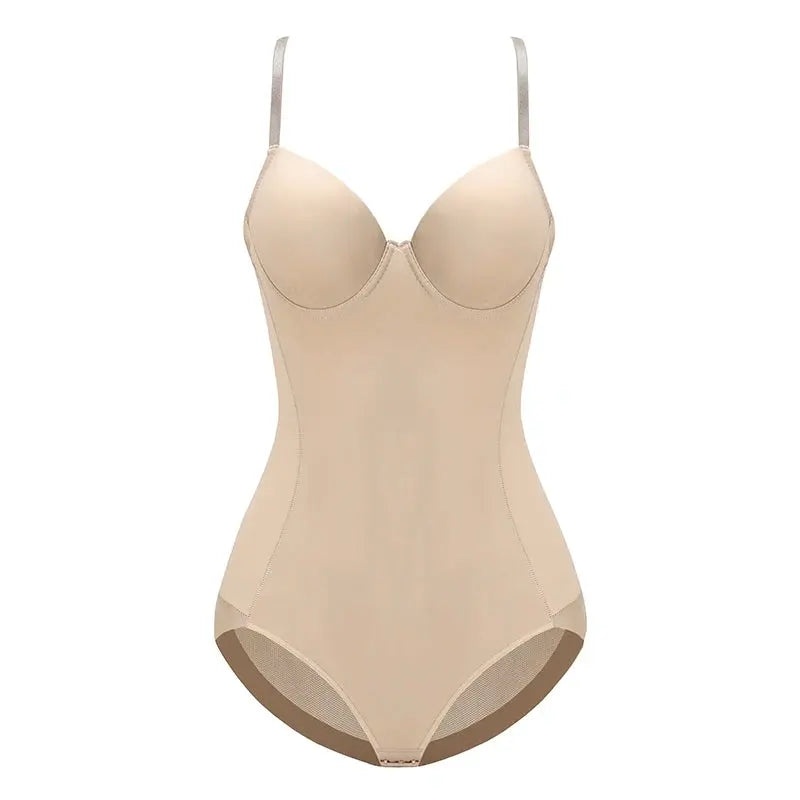 Underwire White Bodysuit Women Shapers Stretch Solid Color Silky Underwear Bodysuits Shapewear - Pre2brand
