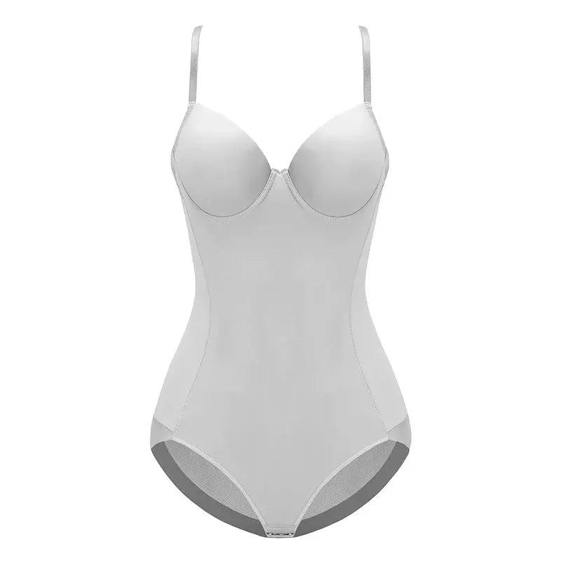 Underwire White Bodysuit Women Shapers Stretch Solid Color Silky Underwear Bodysuits Shapewear - Pre2brand