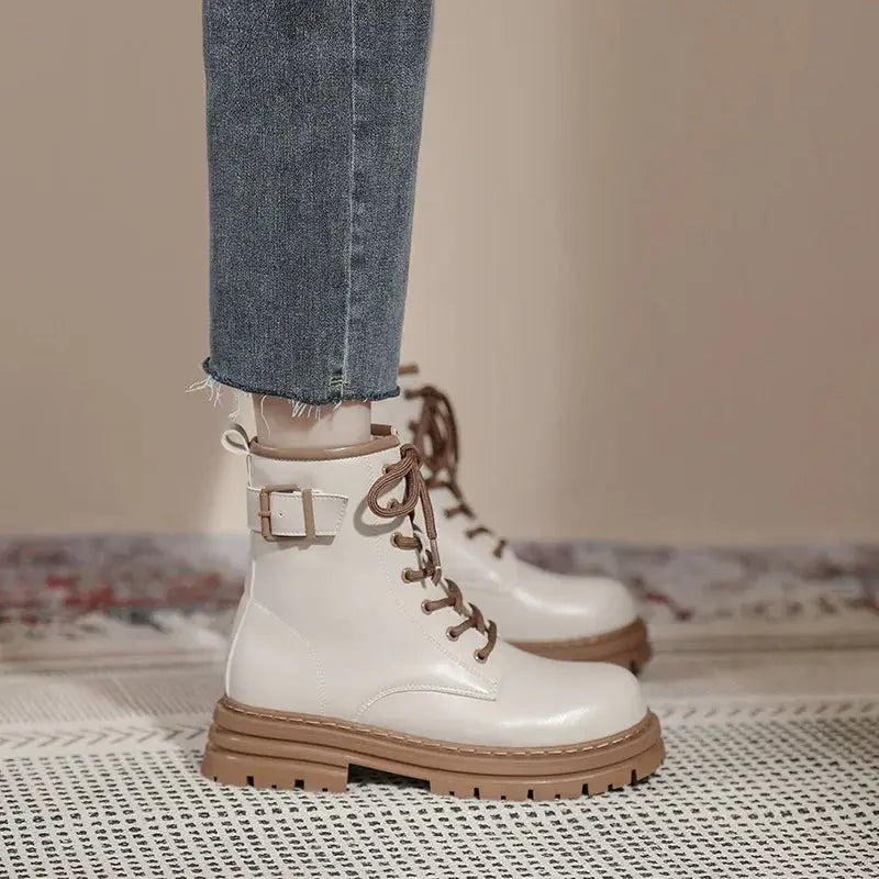 Winter Boots For Women Warm Retro British Style Comfortable Fashion Brand Boots Women - Pre2brand
