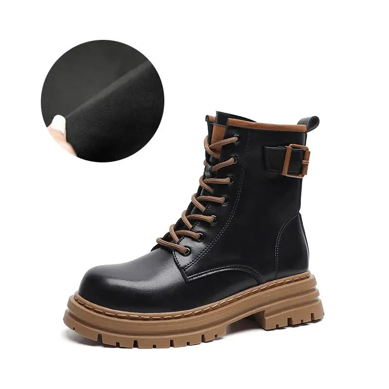 Winter Boots For Women Warm Retro British Style Comfortable Fashion Brand Boots Women - Pre2brand