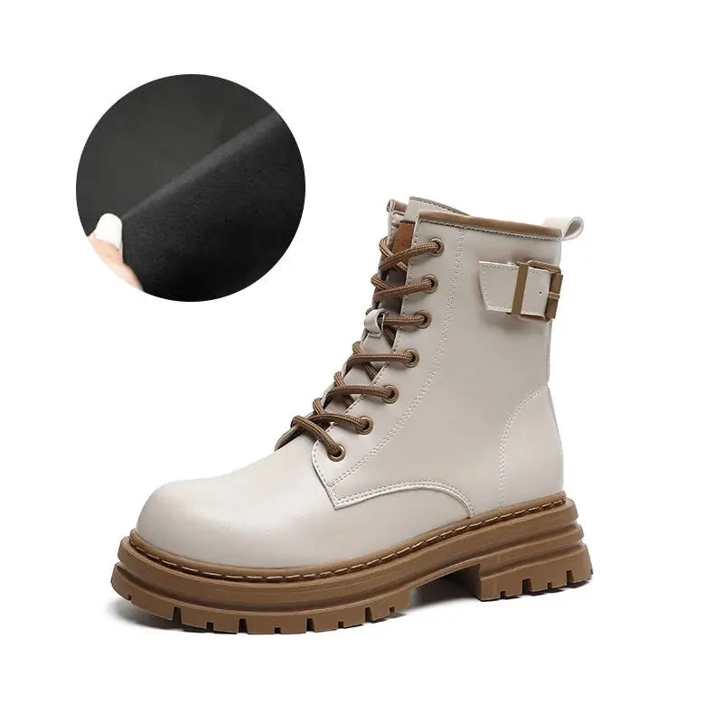 Winter Boots For Women Warm Retro British Style Comfortable Fashion Brand Boots Women - Pre2brand