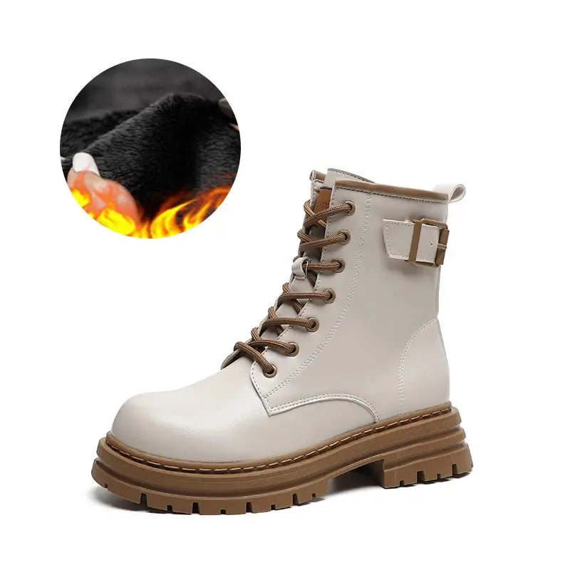Winter Boots For Women Warm Retro British Style Comfortable Fashion Brand Boots Women - Pre2brand