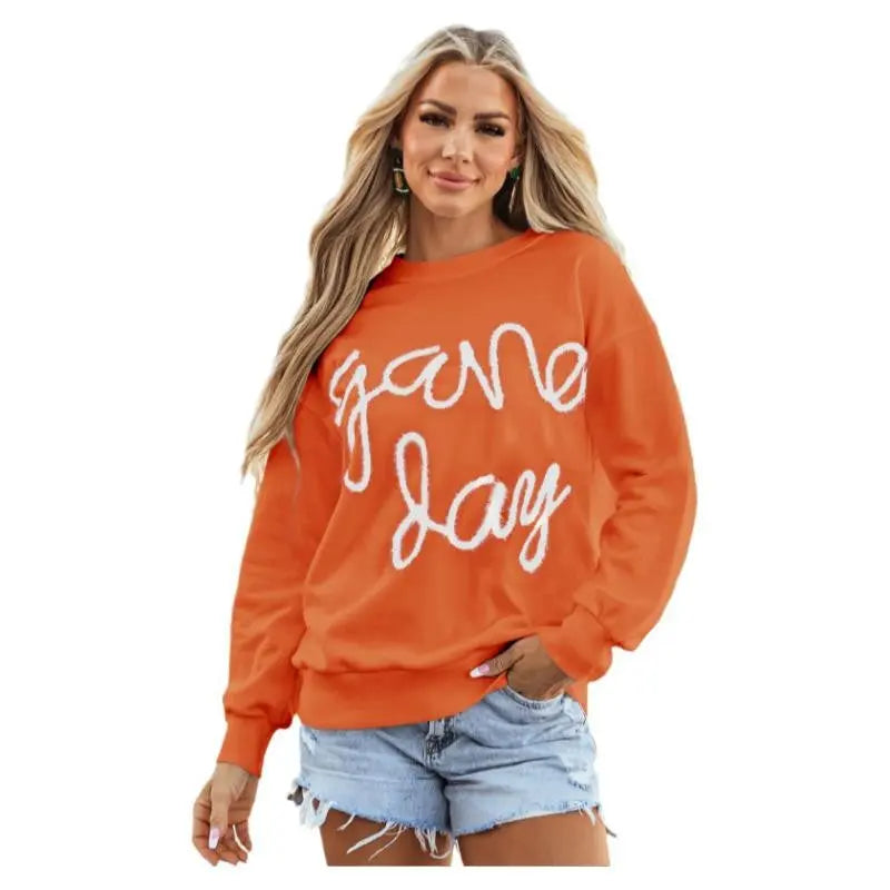 Women's Casual All-matching Loose Letter Embroidery Top  Pre2brand LC25317536-P7014-XL
