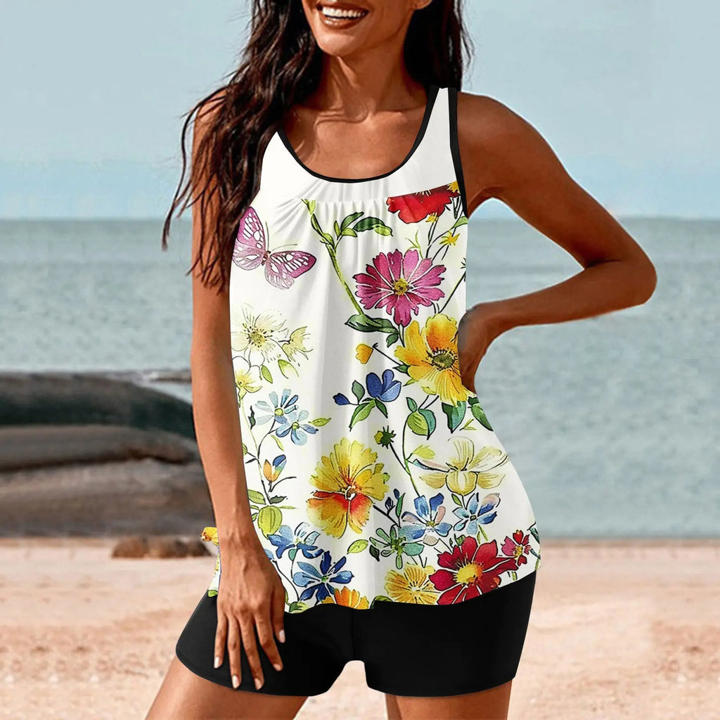 Women's Digital Printed Turtleneck Push Up Pleating Top  Pre2brand Y00076-2XL