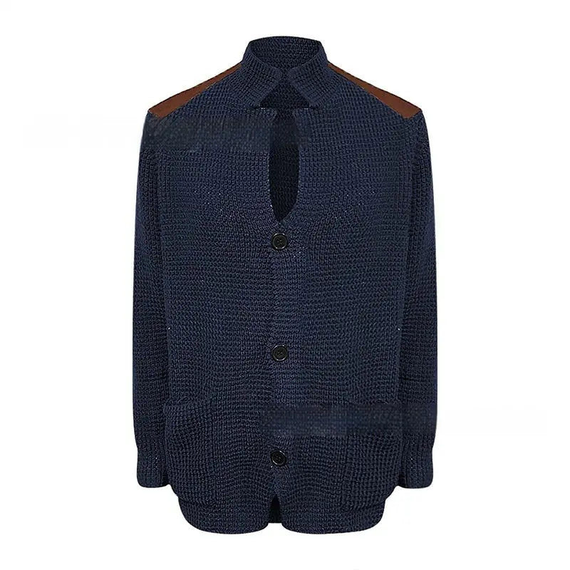 Women's Fashion Personality Retro Casual PU Jacket  Pre2brand Purplish-Blue-5XL