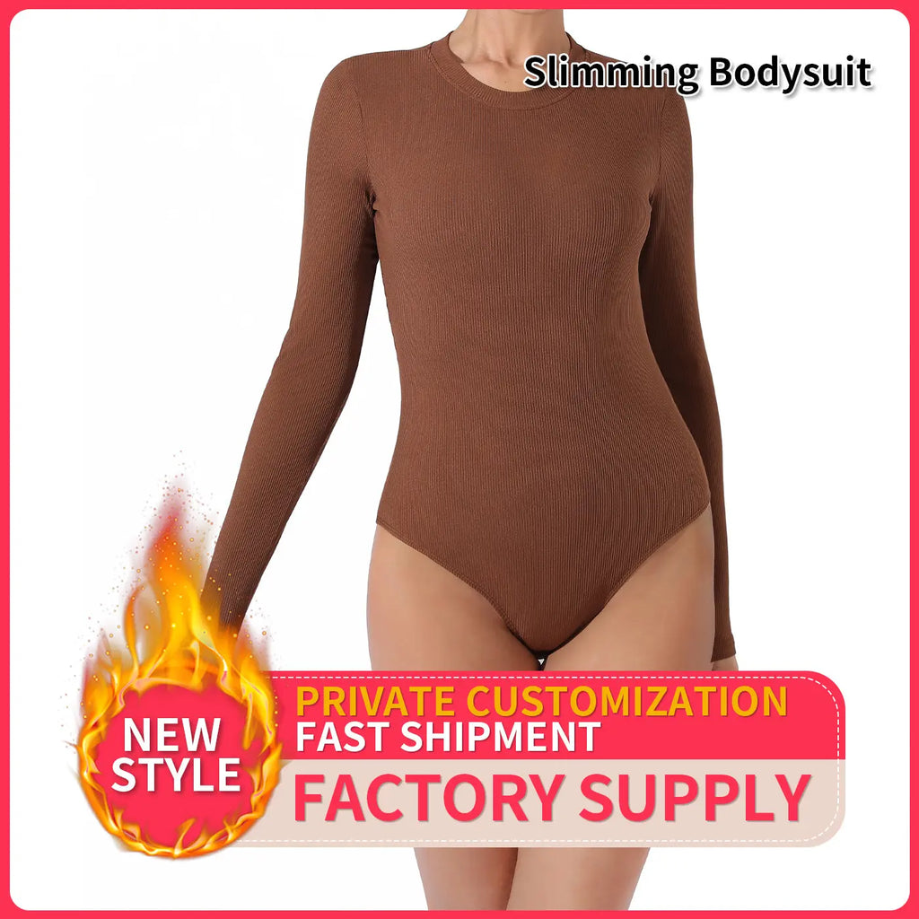 Women's Fashion Simple Solid Color Bodysuit - Pre2brand