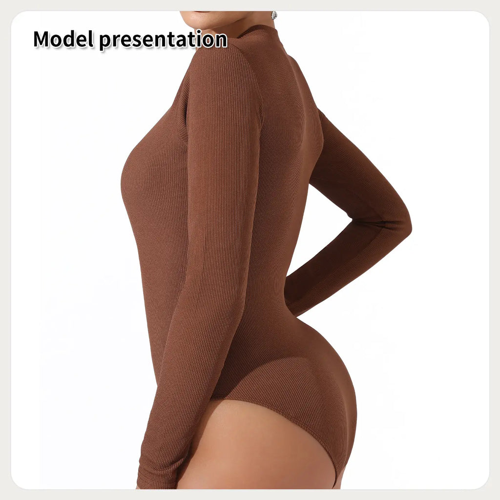Women's Fashion Simple Solid Color Bodysuit - Pre2brand