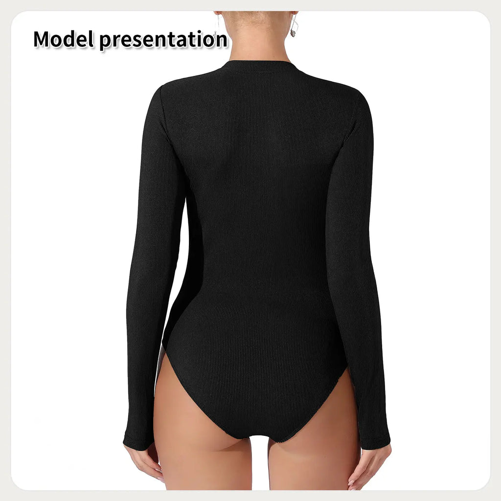 Women's Fashion Simple Solid Color Bodysuit - Pre2brand