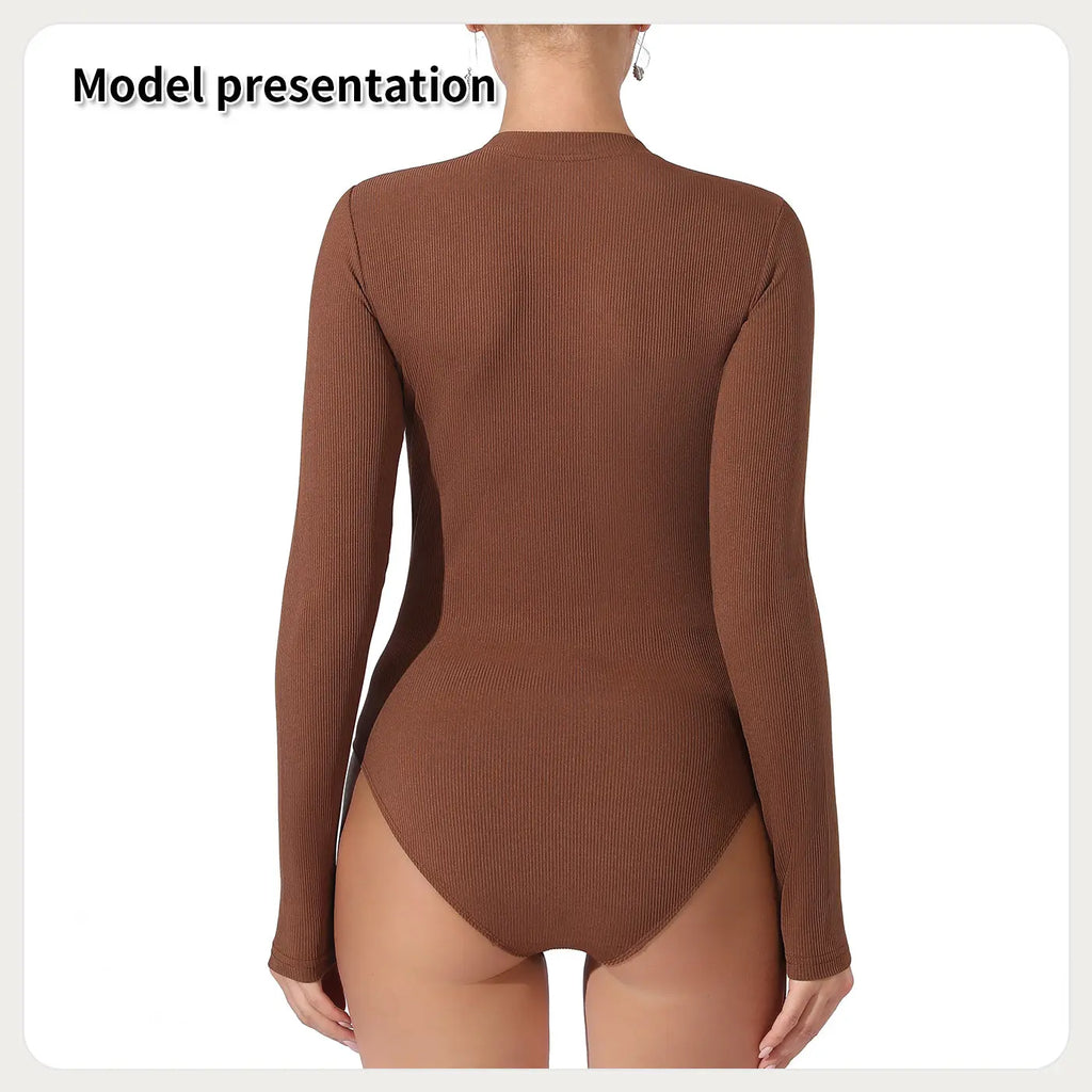 Women's Fashion Simple Solid Color Bodysuit - Pre2brand