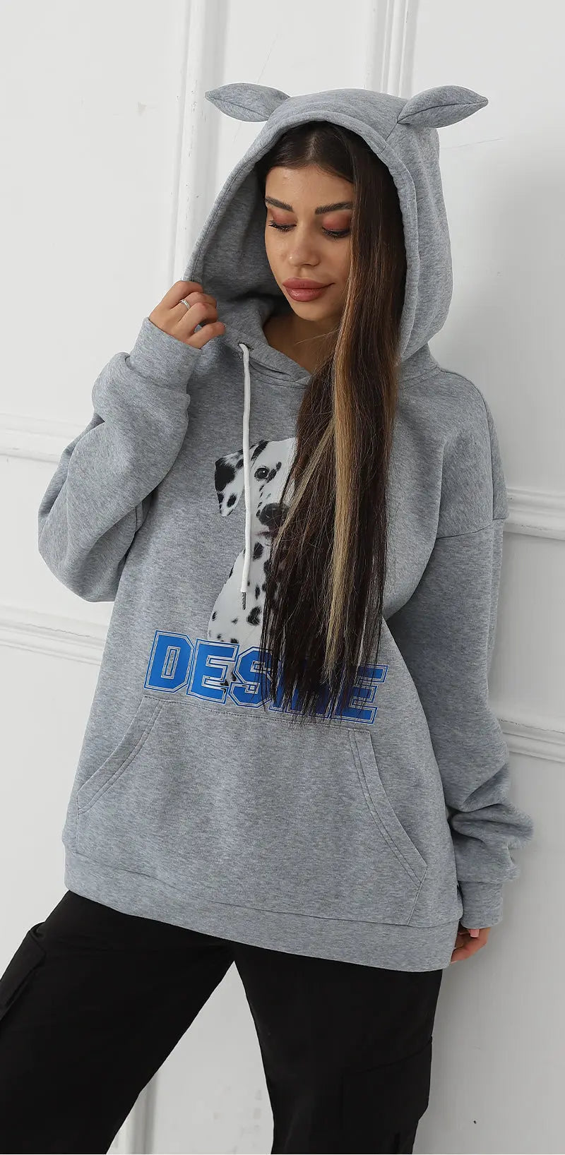 Women's Fashionable Casual Printed Long Sleeved Sweatshirt - Pre2brand
