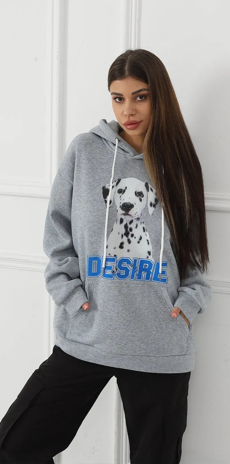 Women's Fashionable Casual Printed Long Sleeved Sweatshirt - Pre2brand