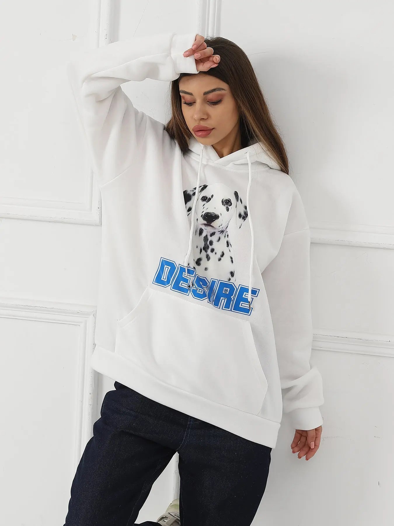 Women's Fashionable Casual Printed Long Sleeved Sweatshirt - Pre2brand