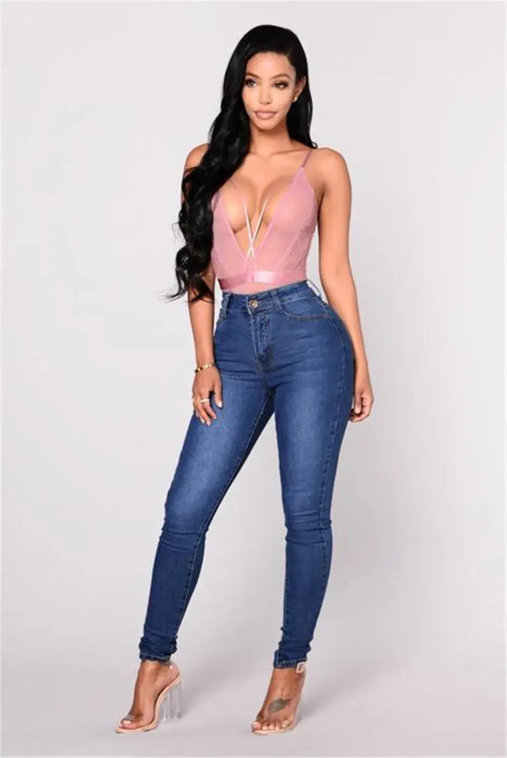 Women's High Rise Skinny Jeans Stretch Slim Fit Denim Ankle Pants Colombian Design Ass Jeans  Pre2brand