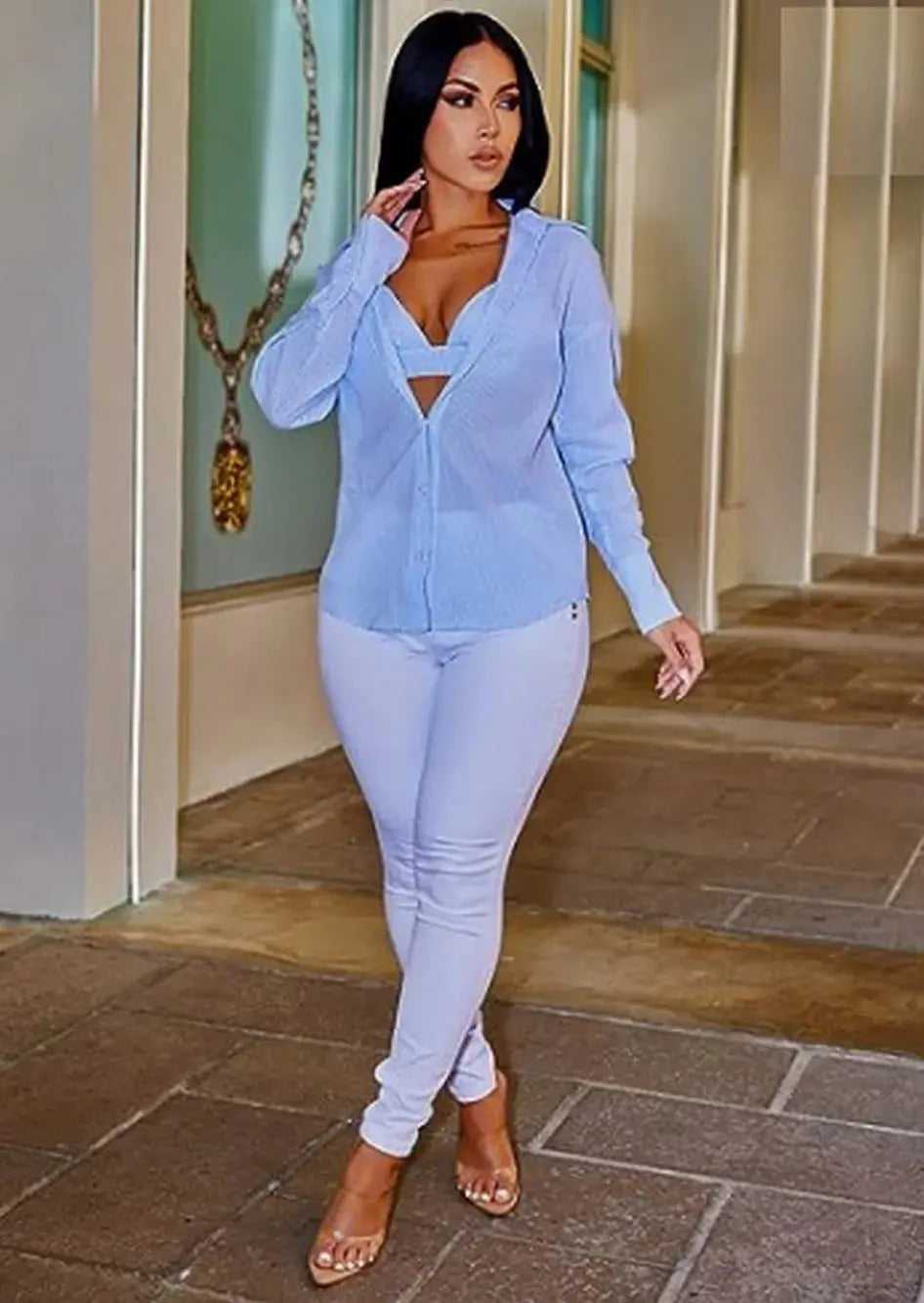 Women's High Rise Skinny Jeans Stretch Slim Fit Denim Ankle Pants Colombian Design Ass Jeans  Pre2brand