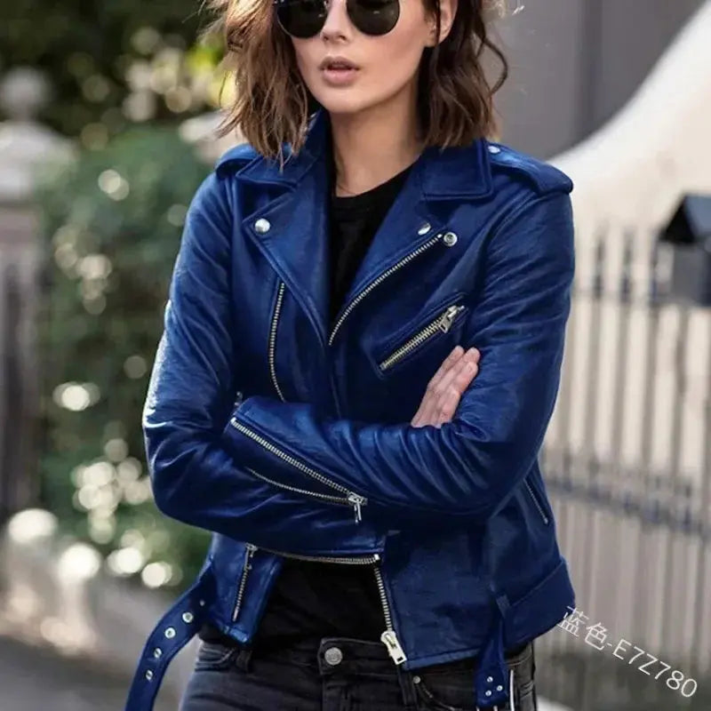 Women's Leather Coat Women Short Slim-Fit New Biker's Leather Jacket Winter Autumn Leather Jackets Coats  Pre2brand