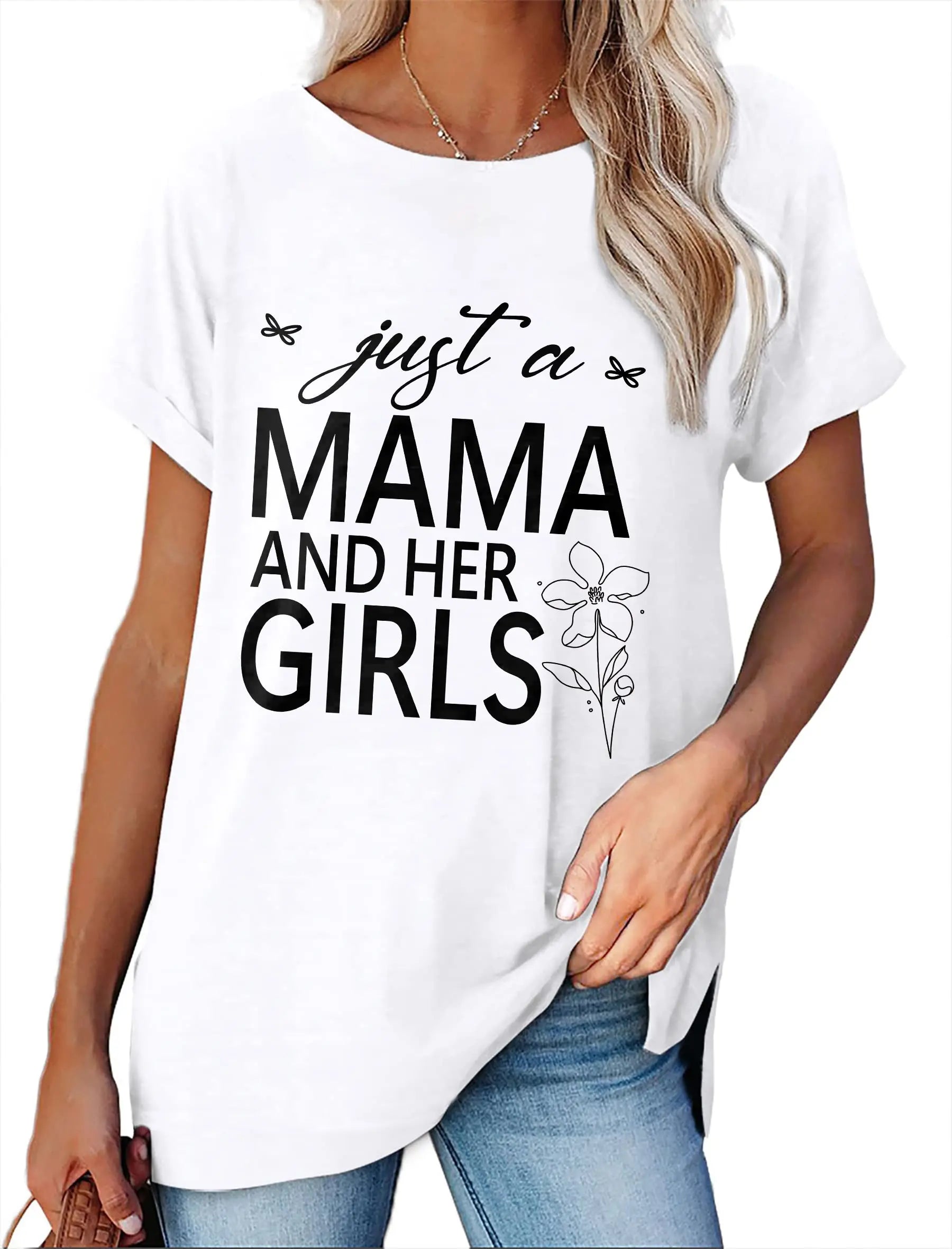 Women's Minimalist Printed Casual Round Neck Short Sleeved Shirt  Pre2brand