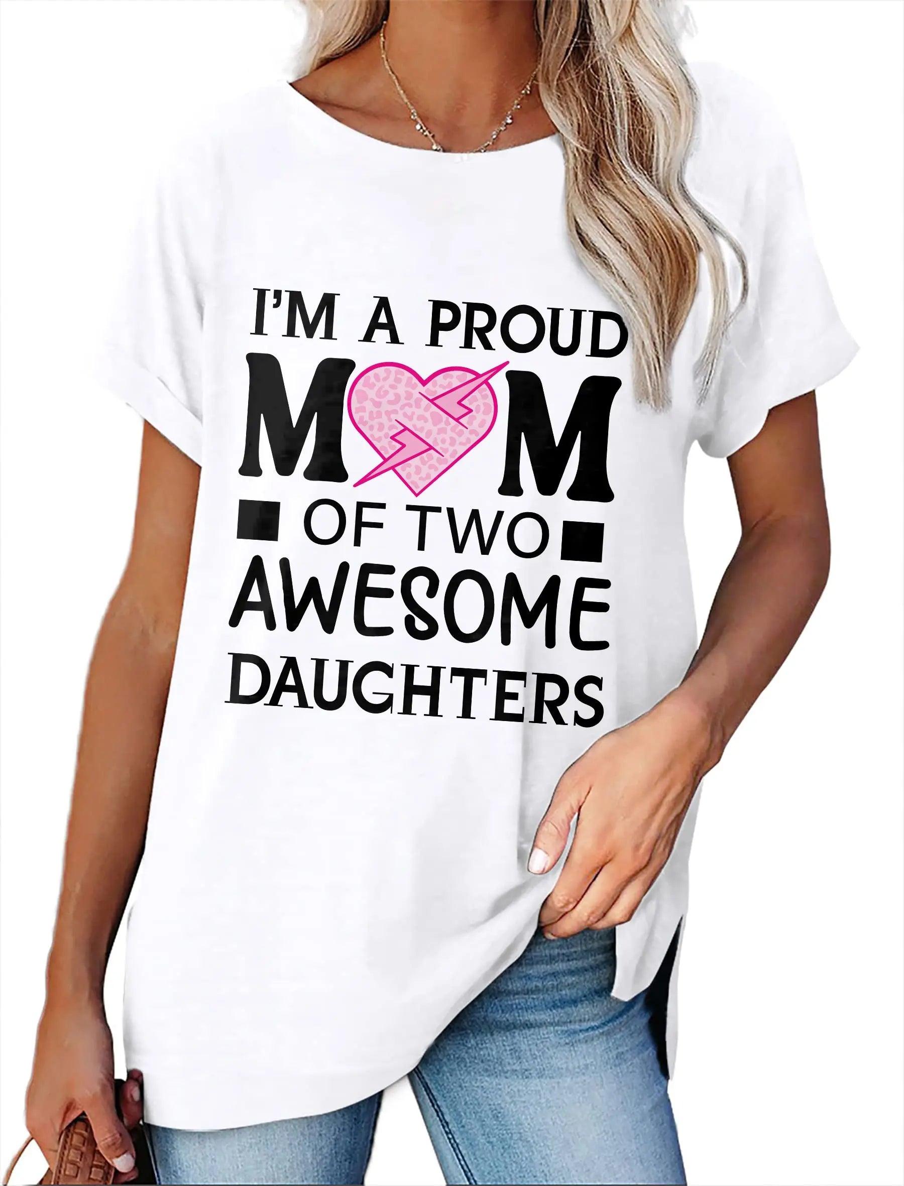 Women's Minimalist Printed Casual Round Neck Short Sleeved Shirt  Pre2brand