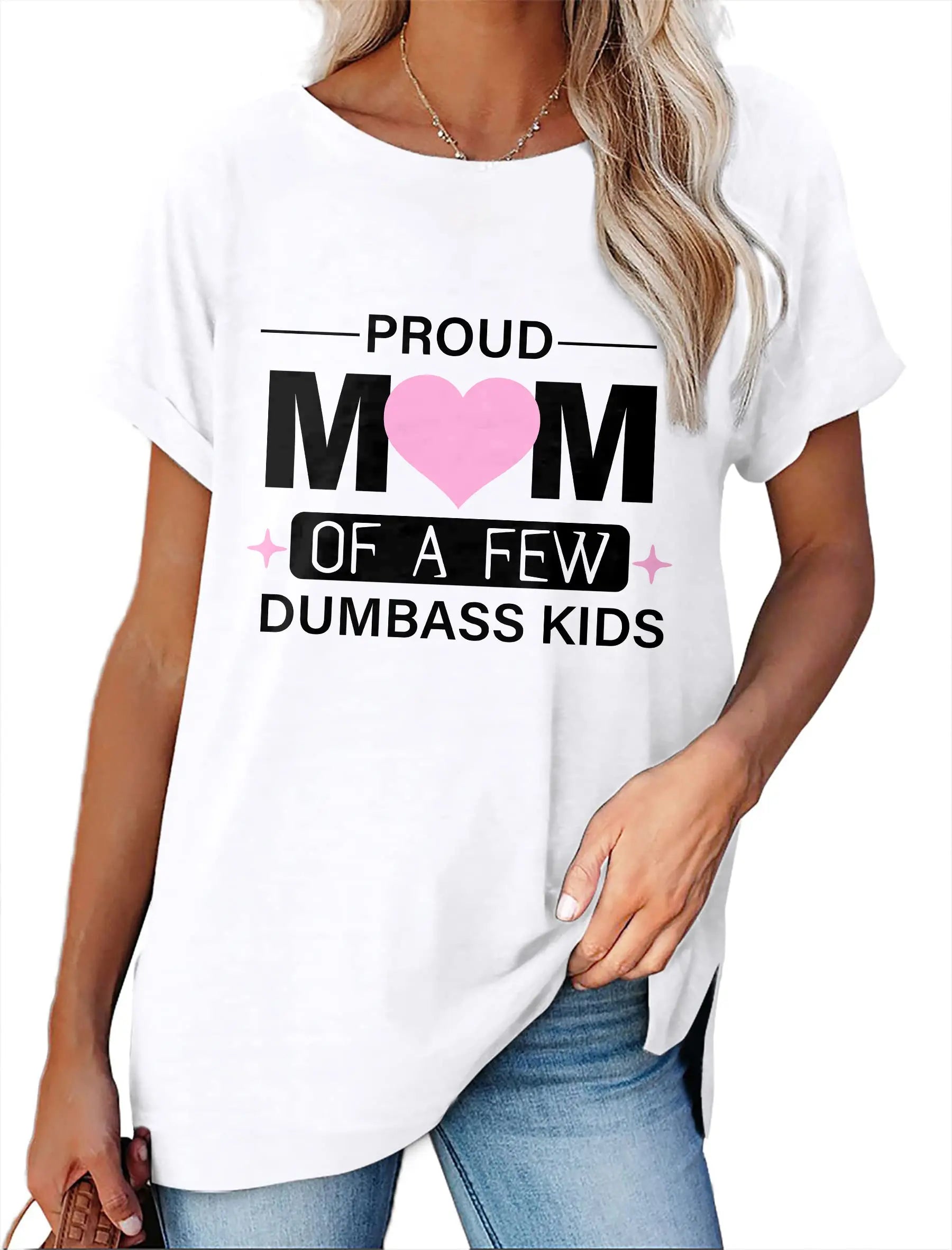 Women's Minimalist Printed Casual Round Neck Short Sleeved Shirt  Pre2brand