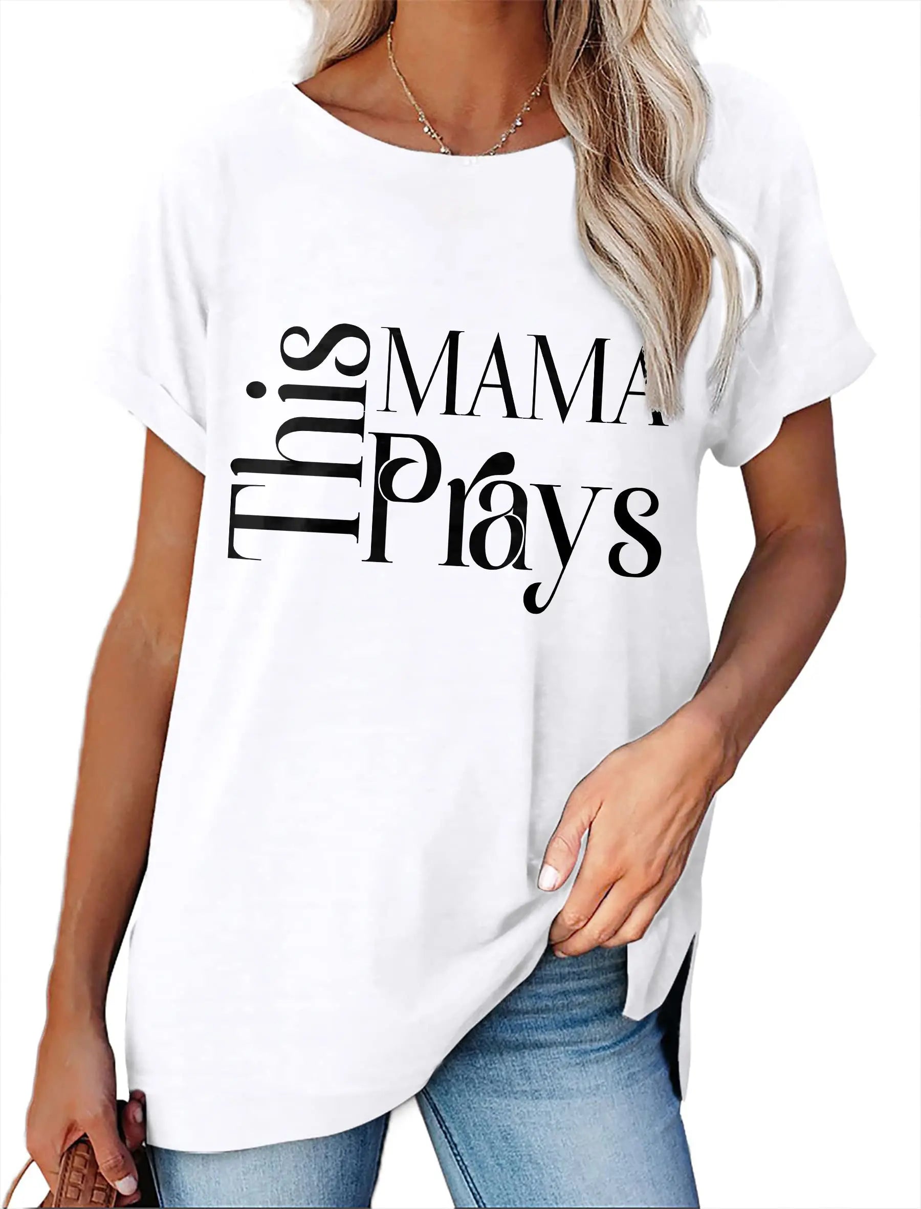 Women's Minimalist Printed Casual Round Neck Short Sleeved Shirt  Pre2brand