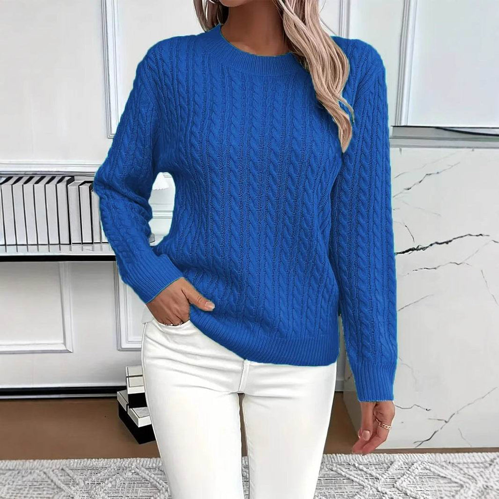 Versatile Fashion Classic Twist Round Neck Sweater - Pre2brand
