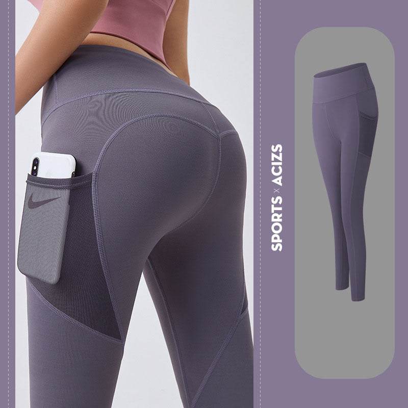 Yoga Pants Women With Pocket Leggings Sport Girl Gym Leggings Women Tummy Control Jogging Tights Female Fitness Pants - Pre2brand