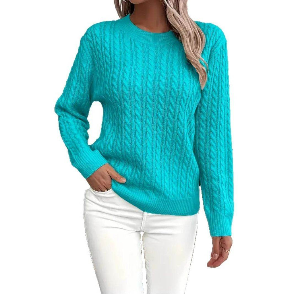 Versatile Fashion Classic Twist Round Neck Sweater - Pre2brand