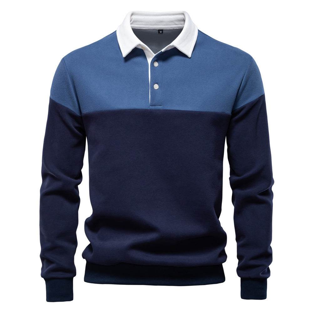 Men's Casual Long-sleeved Polo Collar Sweater - Pre2brand