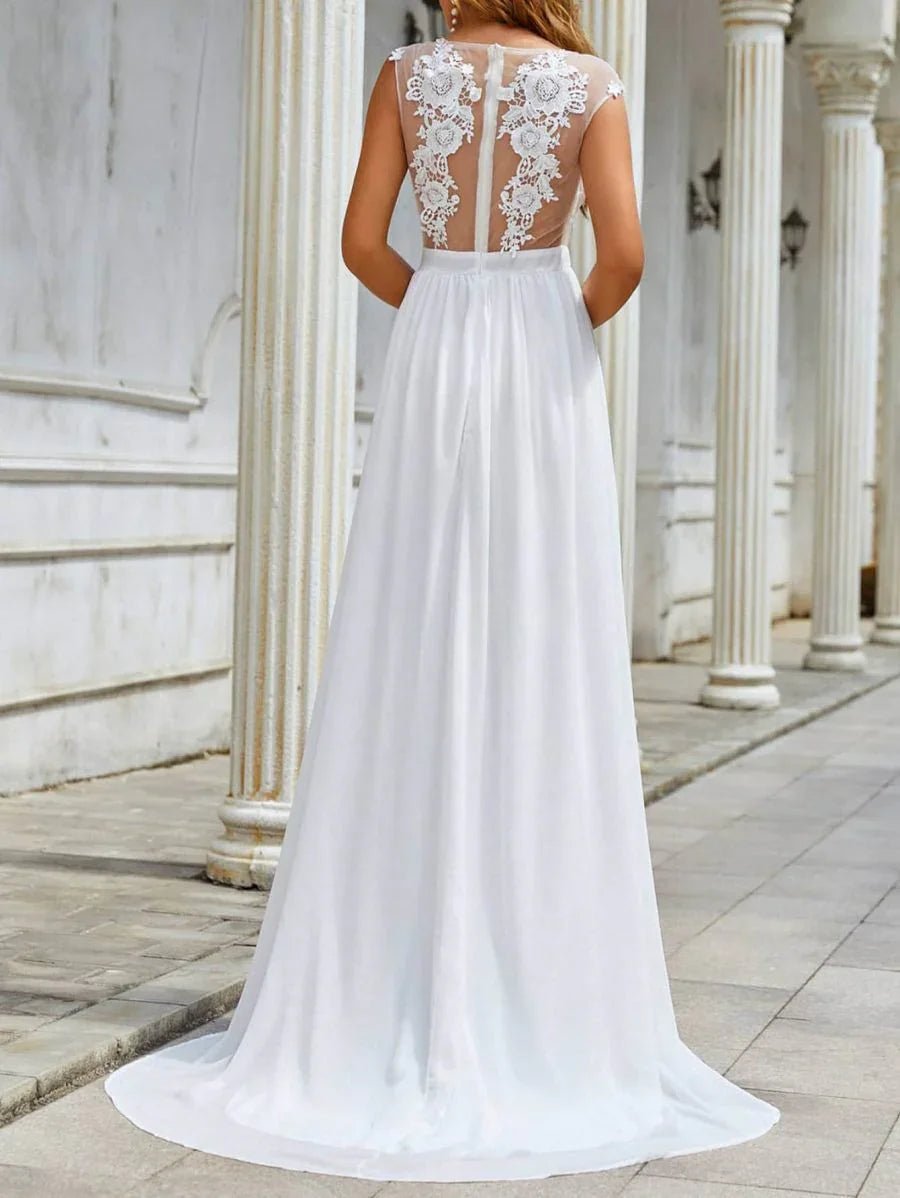 Chiffon Lace Trailing Wedding Large Swing Dress - Pre2brand