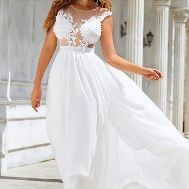 Chiffon Lace Trailing Wedding Large Swing Dress - Pre2brand