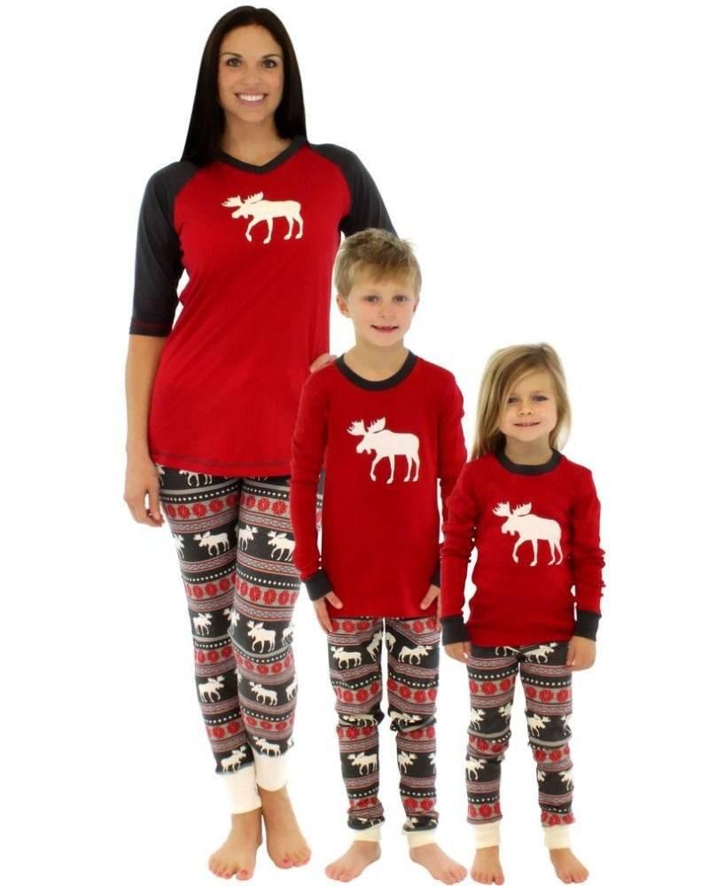 Christmas elk print family pajamas - Pre2brand