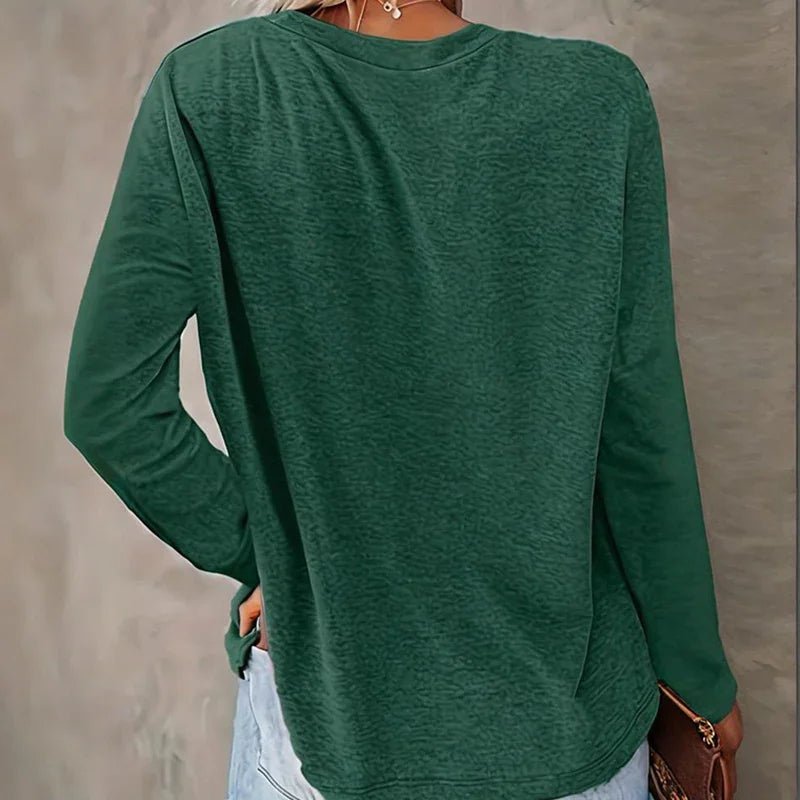 Christmas Shirts For Women, Cute Christmas Tree Graphic Long Sleeve T-Shirt, Funny Holiday Xmas Top For Party, Family Matching PJ Outfit - Pre2brand