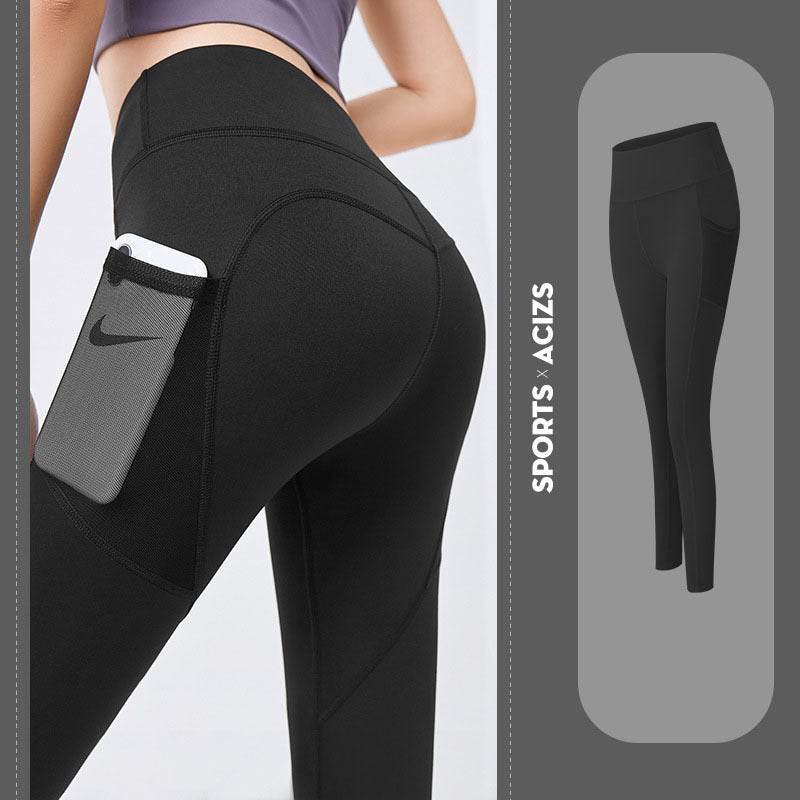 Yoga Pants Women With Pocket Leggings Sport Girl Gym Leggings Women Tummy Control Jogging Tights Female Fitness Pants - Pre2brand