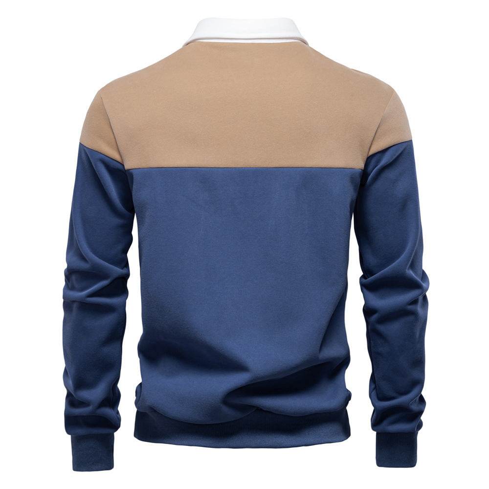 Men's Casual Long-sleeved Polo Collar Sweater - Pre2brand