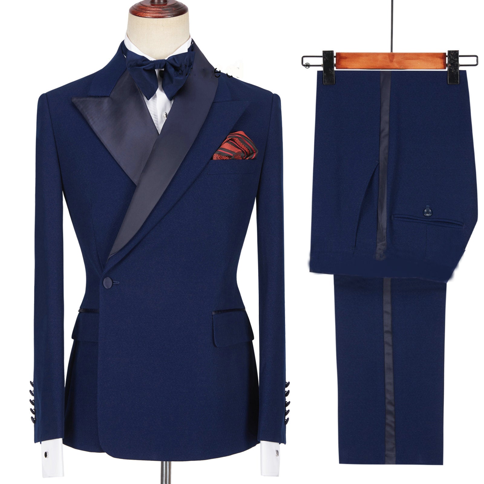 Black Business Casual Suit Groom Best Man