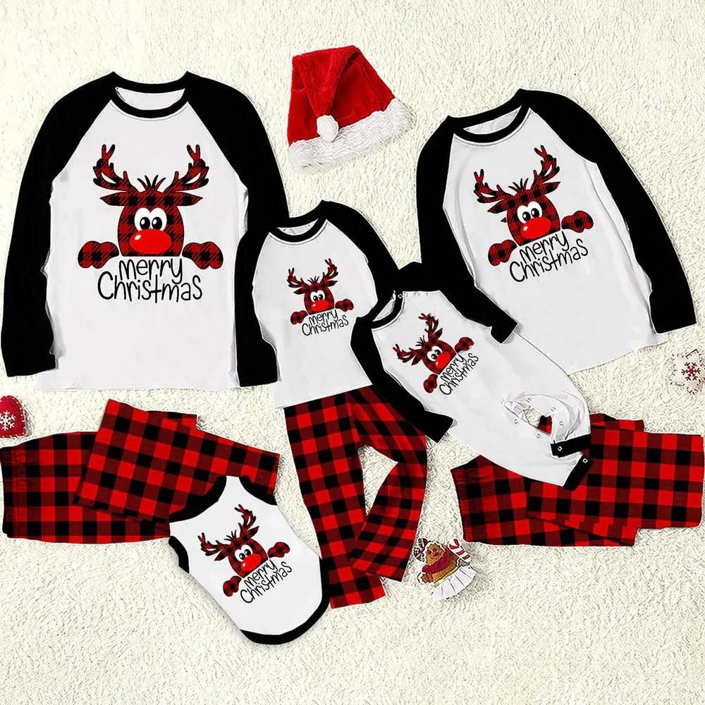Family Christmas Pajamas Matching Sets Christmas Sleepwear Parent - Child Pjs Outfit For Christmas Holiday Xmas Party - Pre2brand