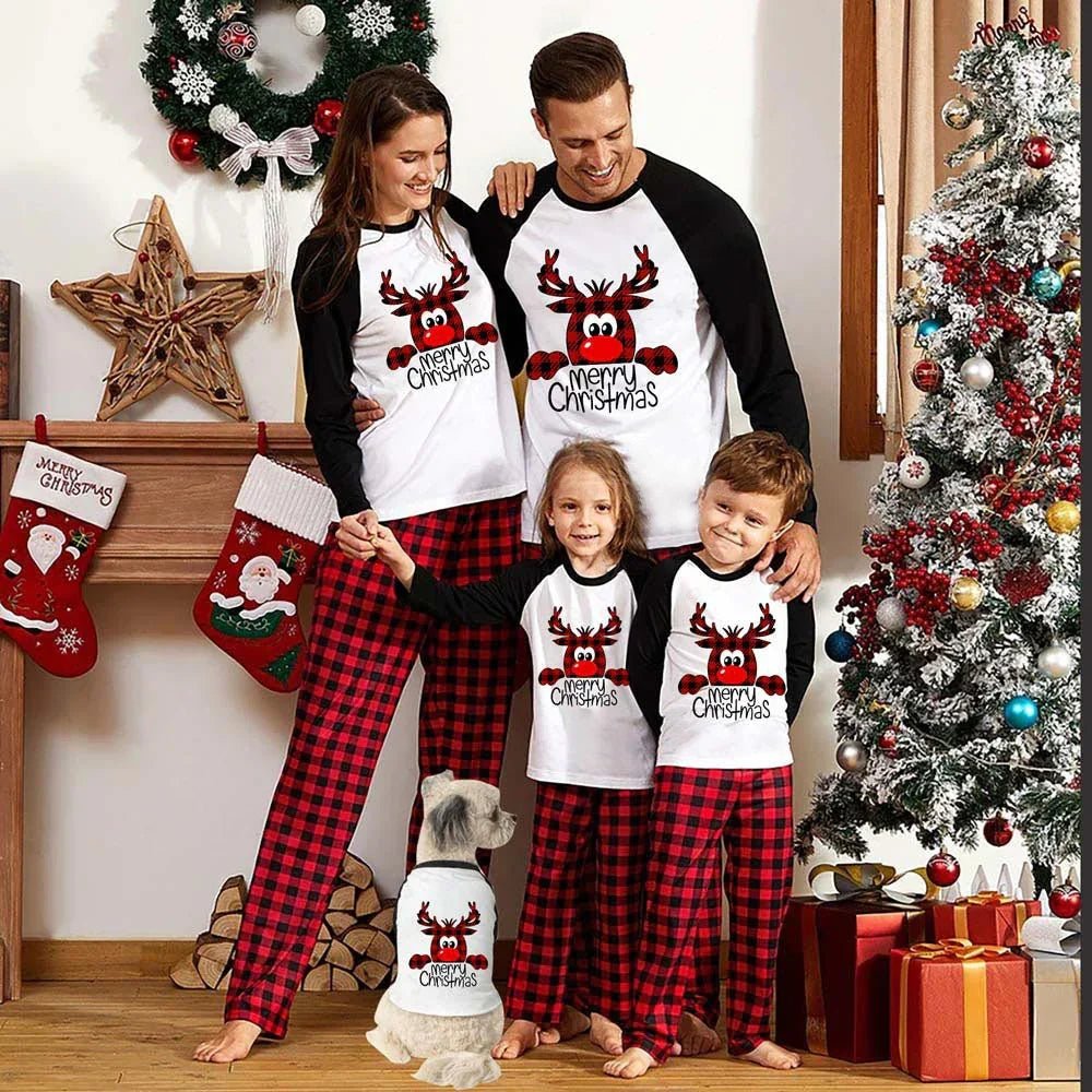 Family Christmas Pajamas Matching Sets Christmas Sleepwear Parent - Child Pjs Outfit For Christmas Holiday Xmas Party - Pre2brand