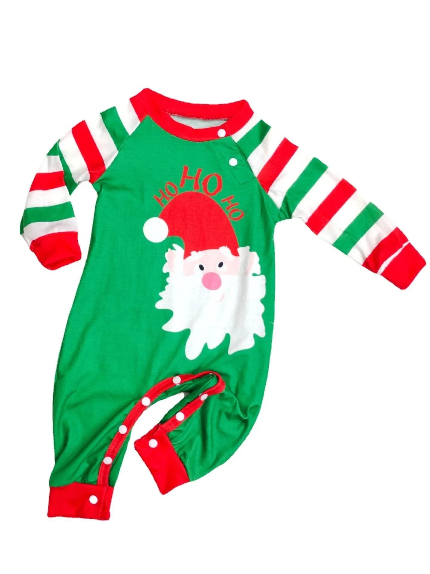 Family Christmas Pajamas Matching Sets Red Stripe Xmas Holiday Sleepwear Jammies Long Sleeve PJs Outfits - Pre2brand