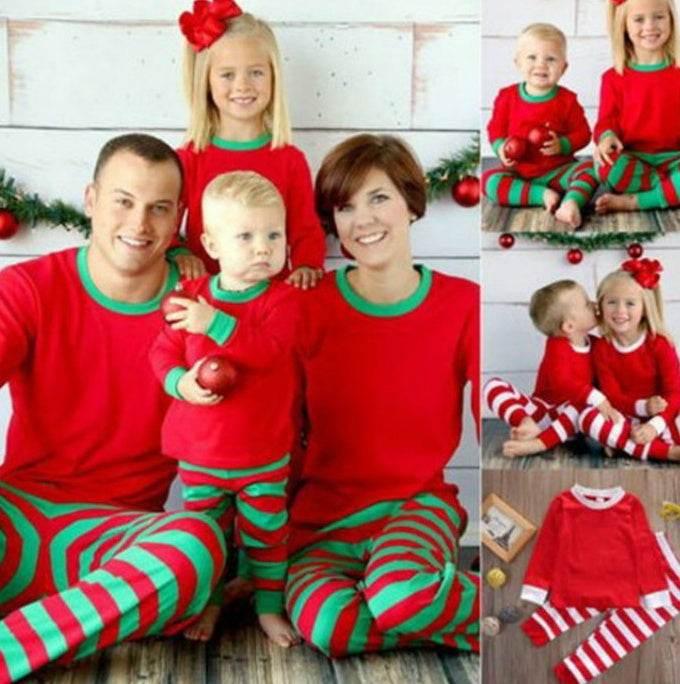 Family striped christmas pajamas - Pre2brand