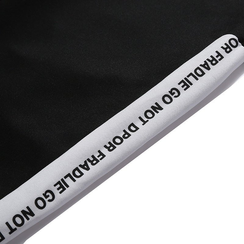 Hooded stripe letter sports suit - Pre2brand