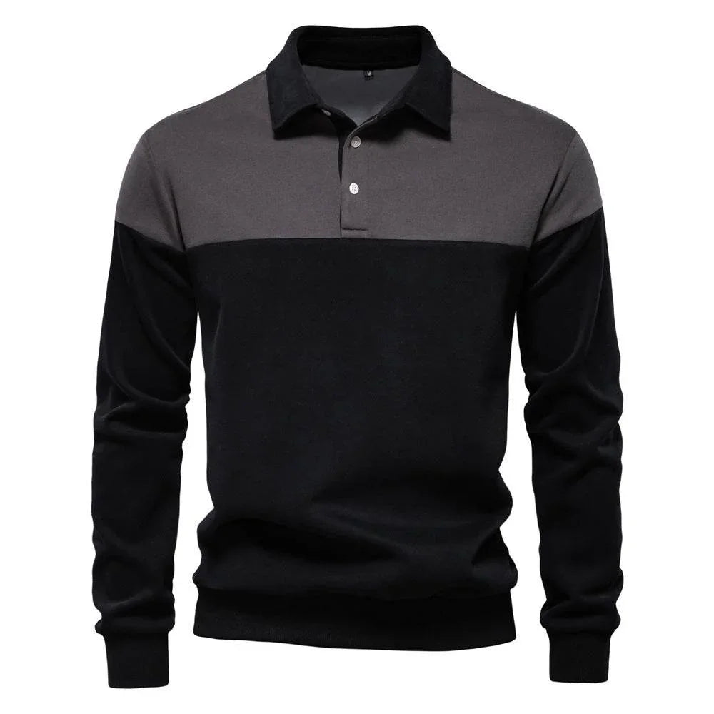 Men's Casual Long - sleeved Polo Collar Sweater - Pre2brand