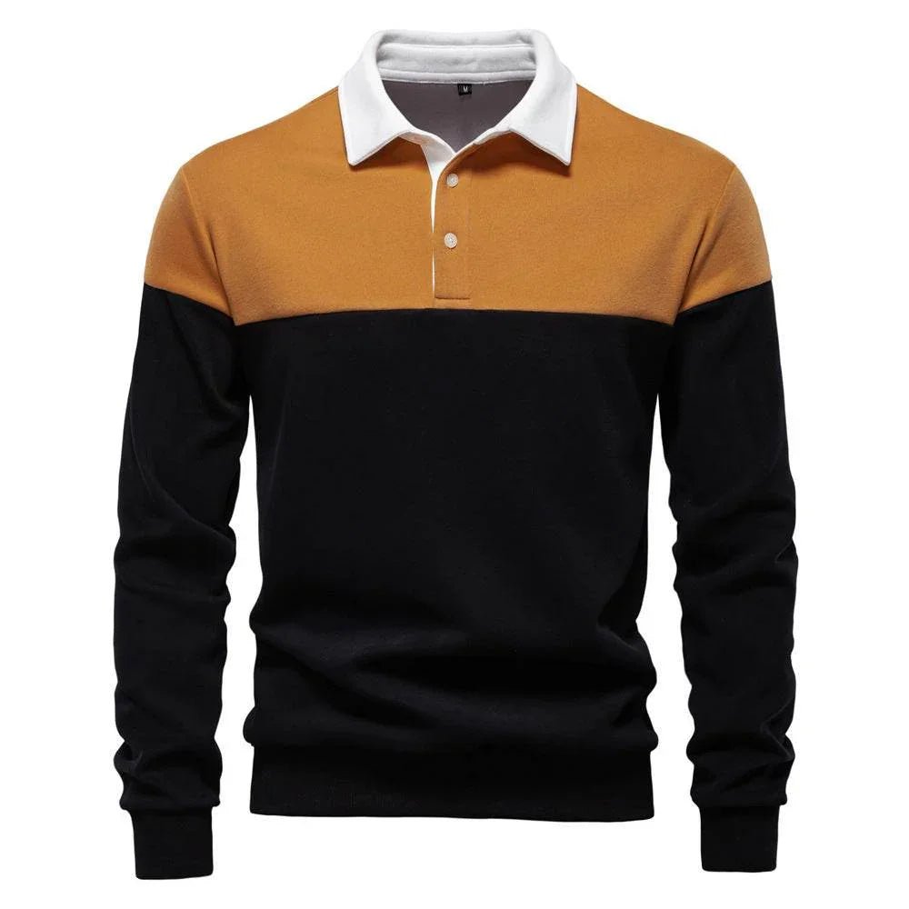 Men's Casual Long - sleeved Polo Collar Sweater - Pre2brand