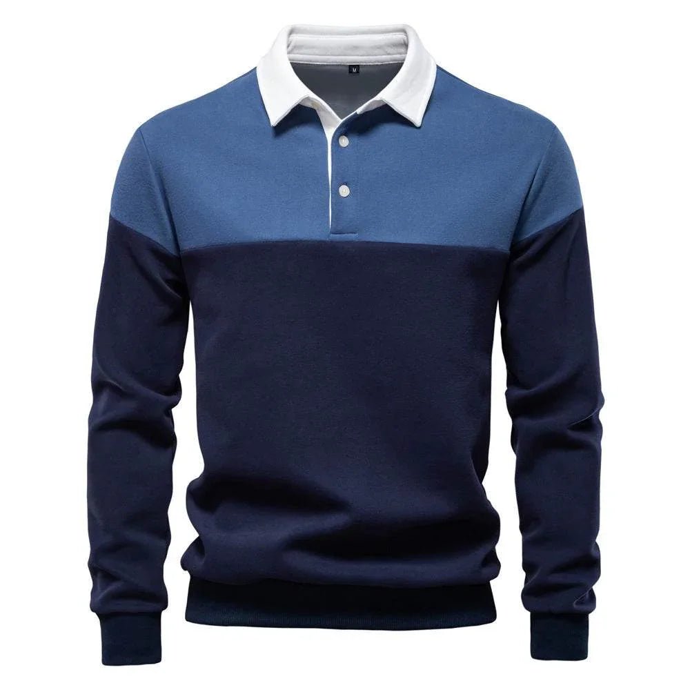 Men's Casual Long - sleeved Polo Collar Sweater - Pre2brand