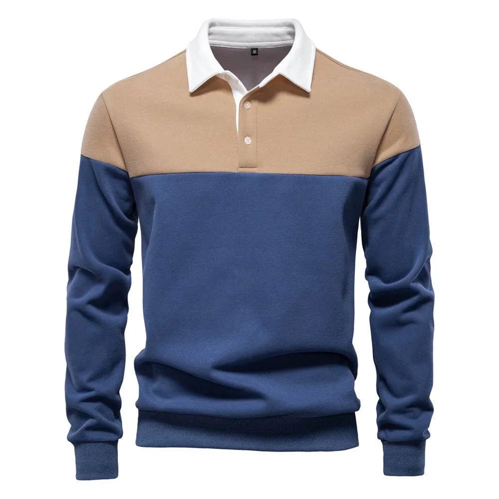 Men's Casual Long - sleeved Polo Collar Sweater - Pre2brand
