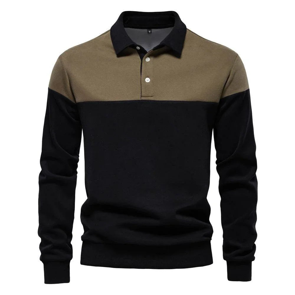 Men's Casual Long - sleeved Polo Collar Sweater - Pre2brand